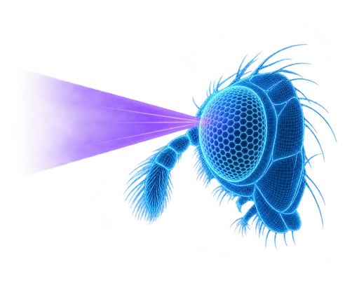Illustrative retinotopic input into a fly compound eye